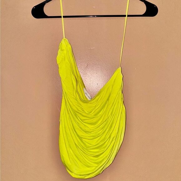 Idem Ditto Women's After Daylight One Shoulder Top in Sunny Lime - NWT - Large - Picture 1 of 9